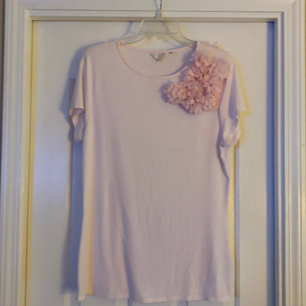Ted Baker Light Pink Floral Accent Tee size 5 - Picture 2 of 7